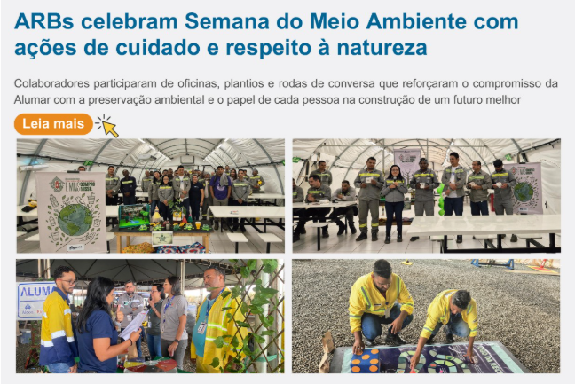 CMPC é destaque no informativo da Alumar por ação na semana do Meio Ambiente
